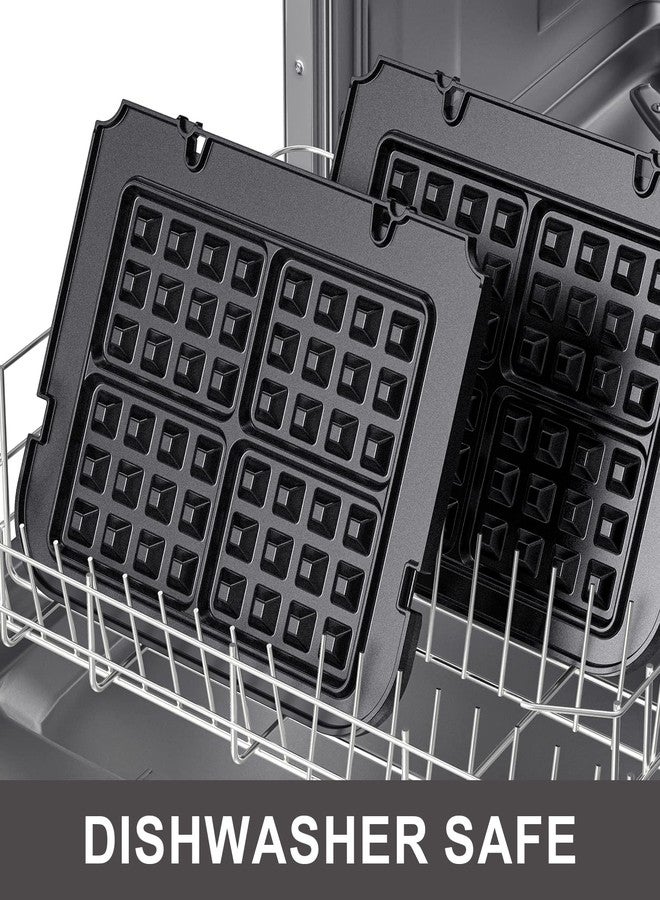 FOCOllK Waffle Plates for Cuisinart Griddler GR-4N, GR-5B, GR-6 and GRID-8N Series - 4 Slicer Nonstick Coating Baking Plates - Image 5